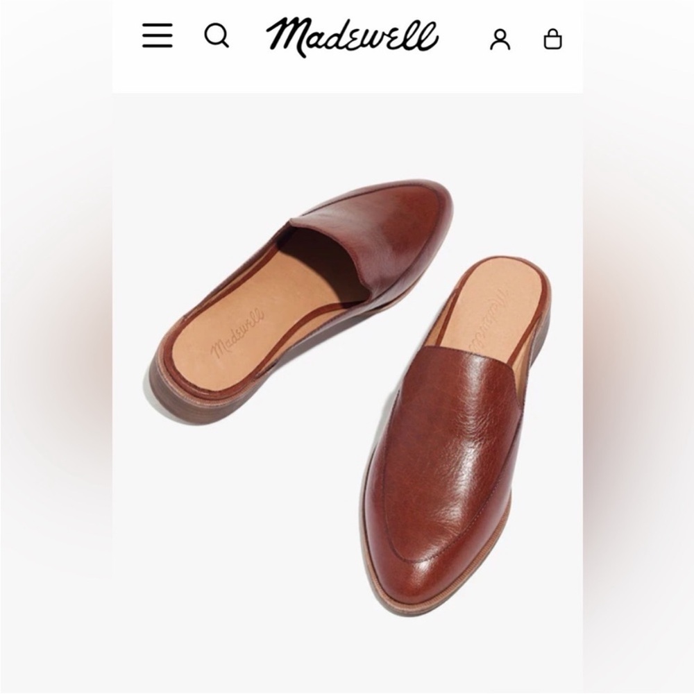 Madewell The Frances Leather Mule Slip On Sz 10